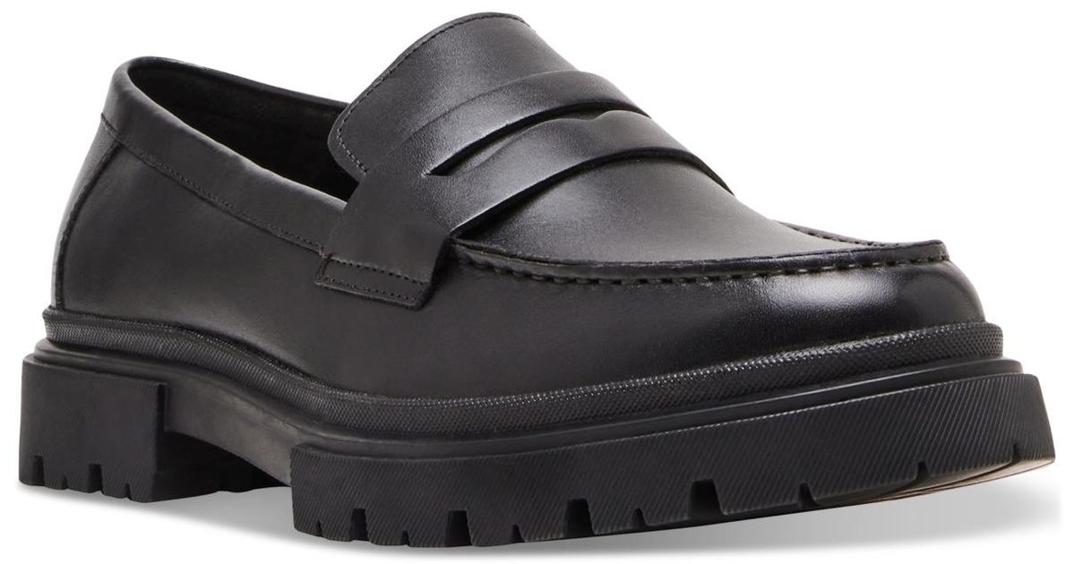 Steve Madden Mens Akkron Black Shoes (NWT) New Steve Madden Akkron Black Leather Loafers Men main image 4