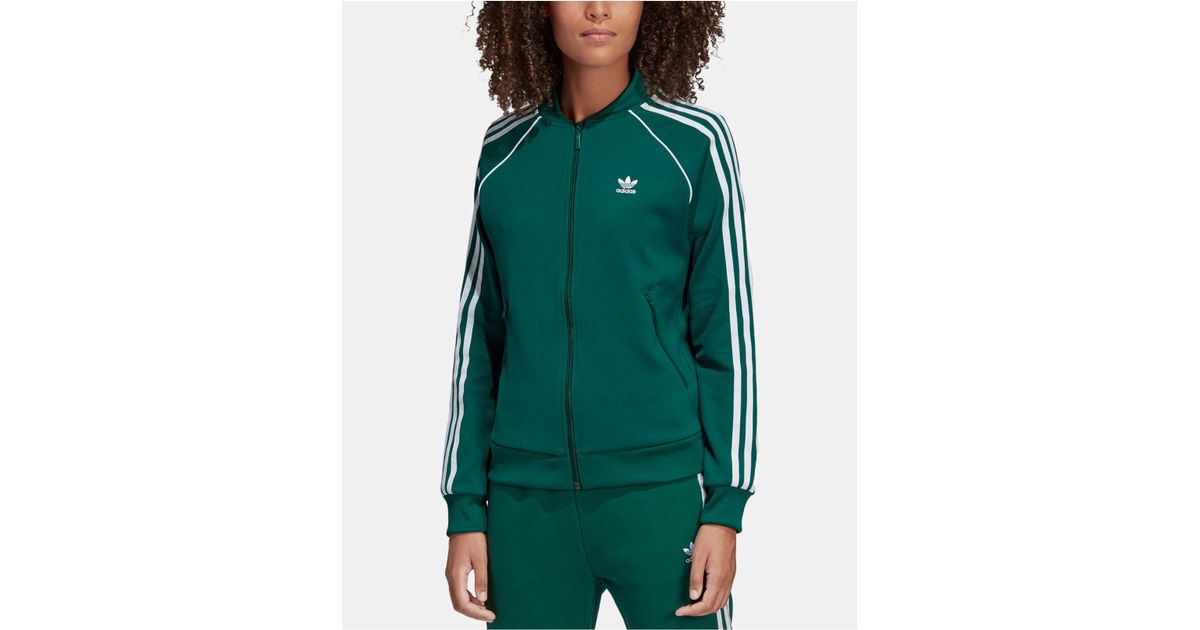 adidas Sst Collegiate Green Womens Track Jacket | Lyst Canada