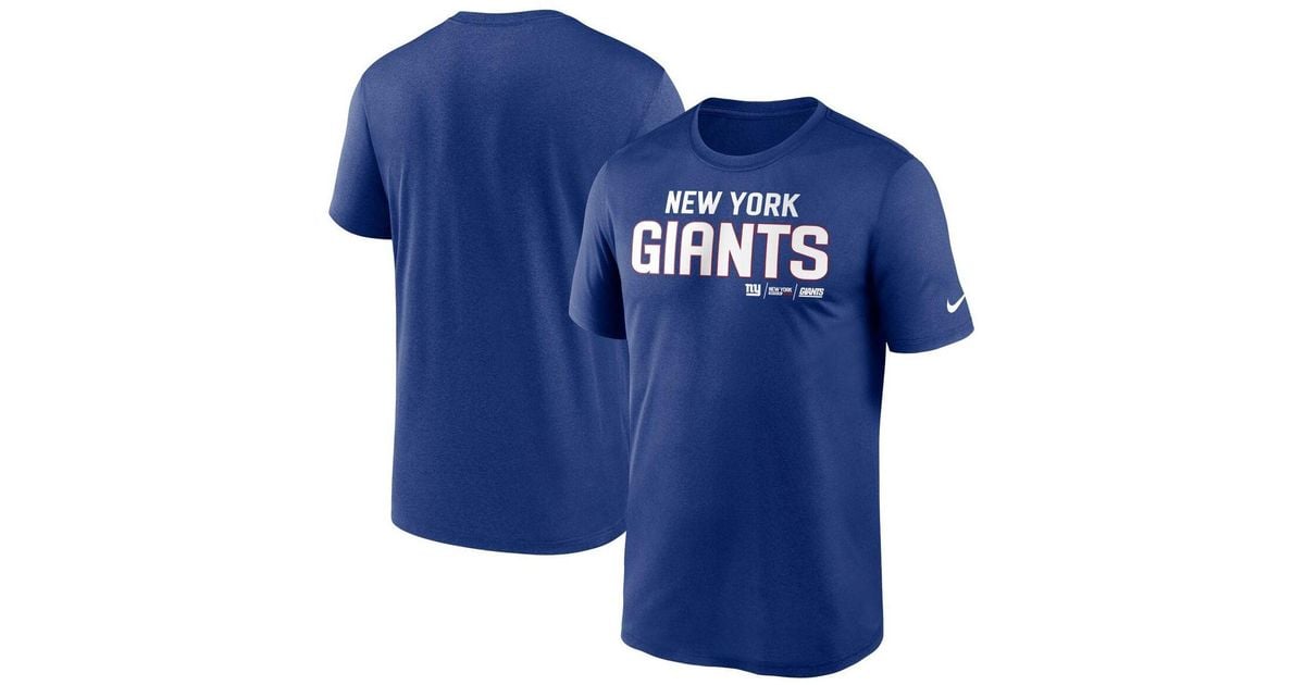 Nike Synthetic Royal New York Giants Legend Community Performance T