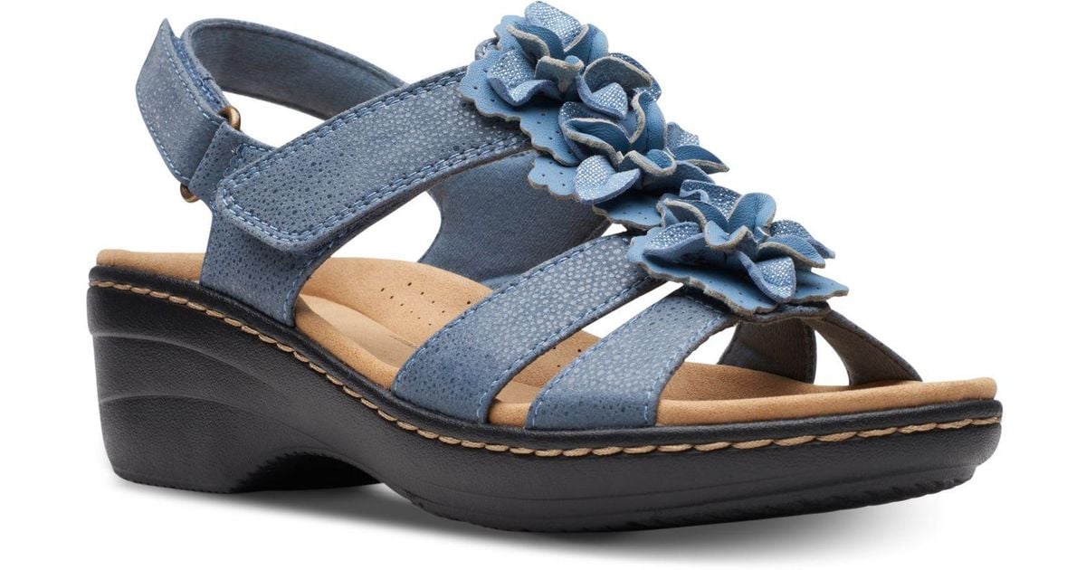 clarks blue sandals