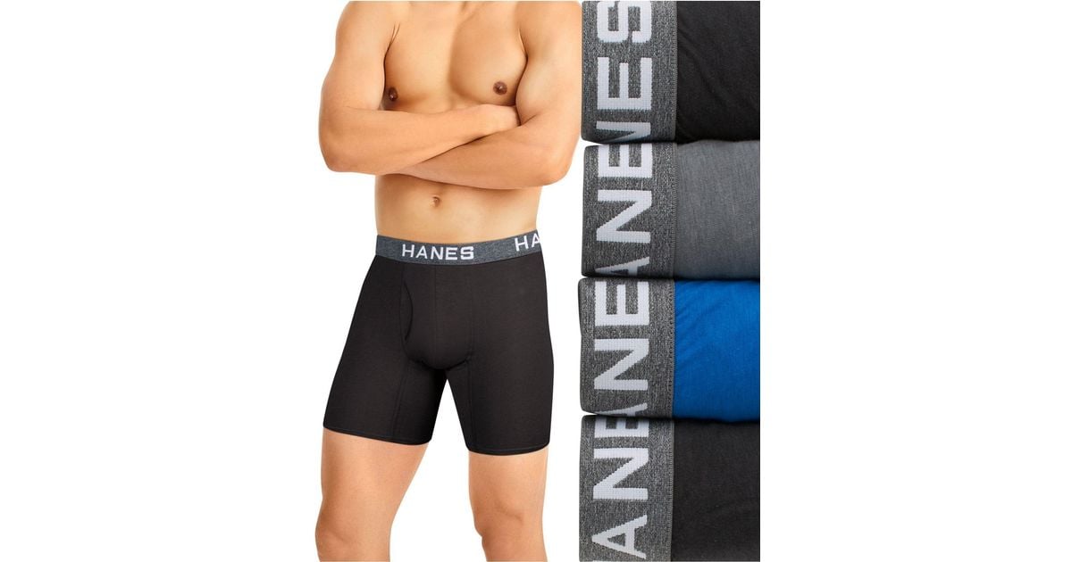 Hanes Cotton Ultimate® Comfortflex Fit® 4pk. Moisturewicking Stretch