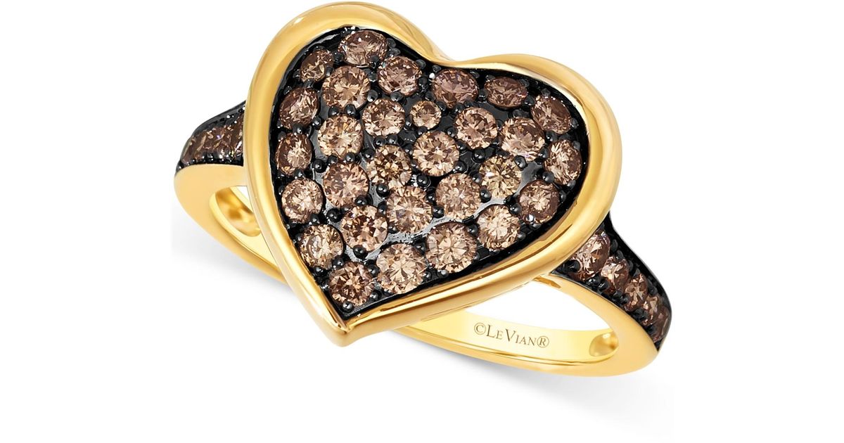 Le Vian Godiva X Chocolate Diamond Heart Ring (3/4 Ct. T.w. in Metallic