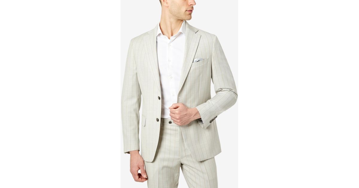 Tallia Slimfit Wool Suit Jacket in Gray for Men Lyst