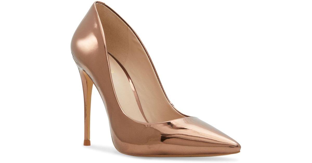 aldo stessy metallic pumps
