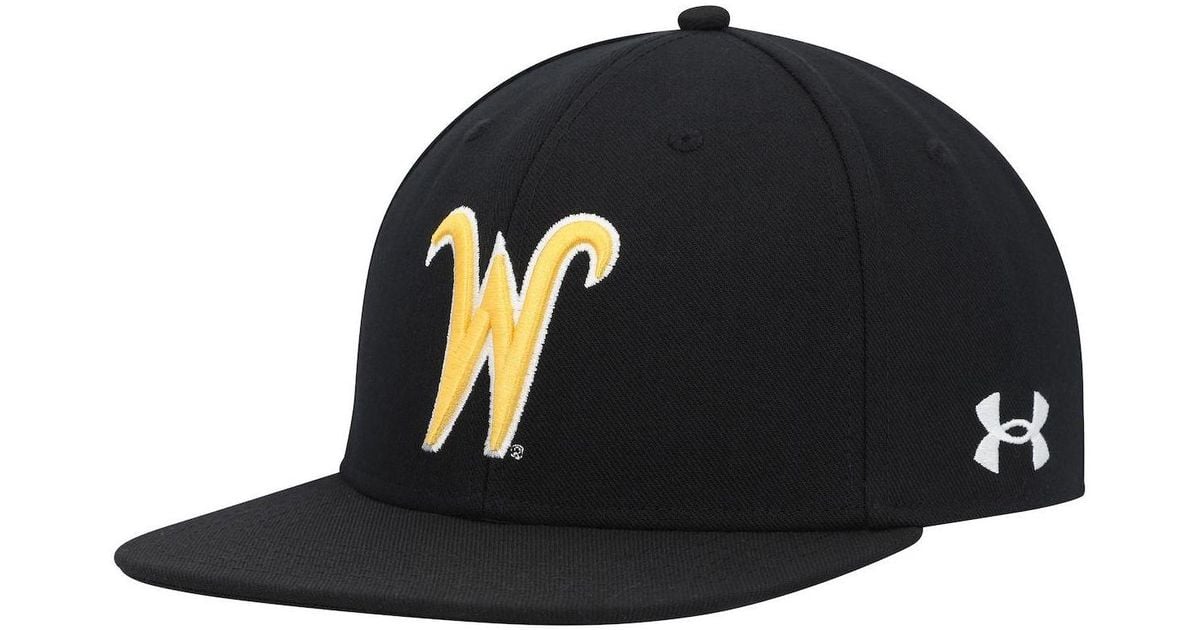 Under Armour Black Wichita State Shockers Baseball Fitted Hat for Men Lyst