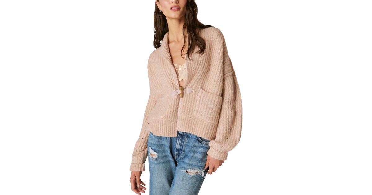 Lucky Brand Intarsia Shawl Collar Cardigan