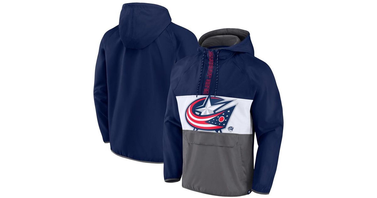 Fanatics Branded Columbus Blue Jackets Flagrant Foul Anorak Raglan Half