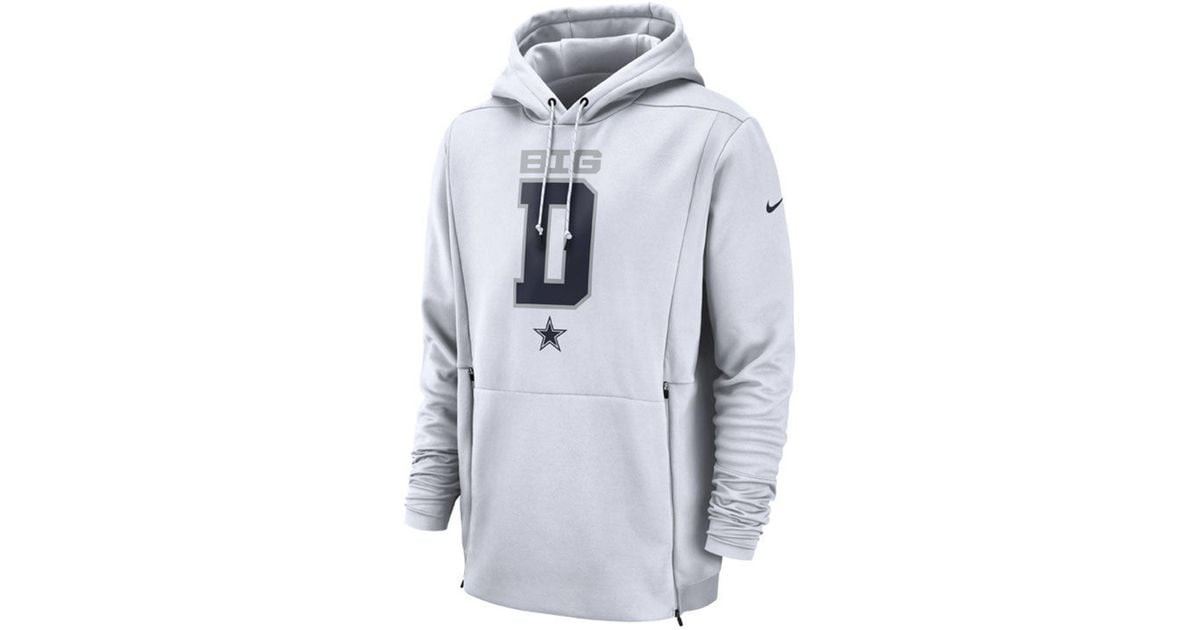 Nike Dallas Cowboys Sideline Player Local Therma Hoodie in White for Men |  Lyst