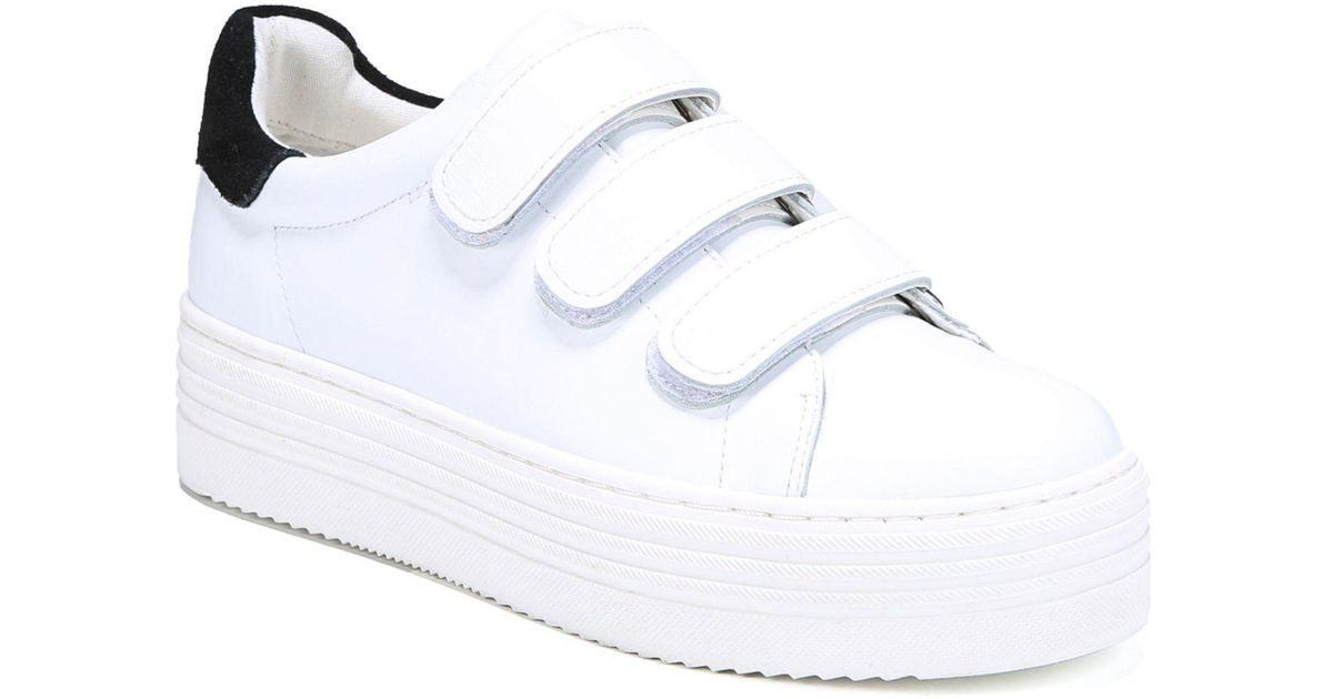 Sam Edelman Spence Velcro Strap Sneakers in White | Lyst