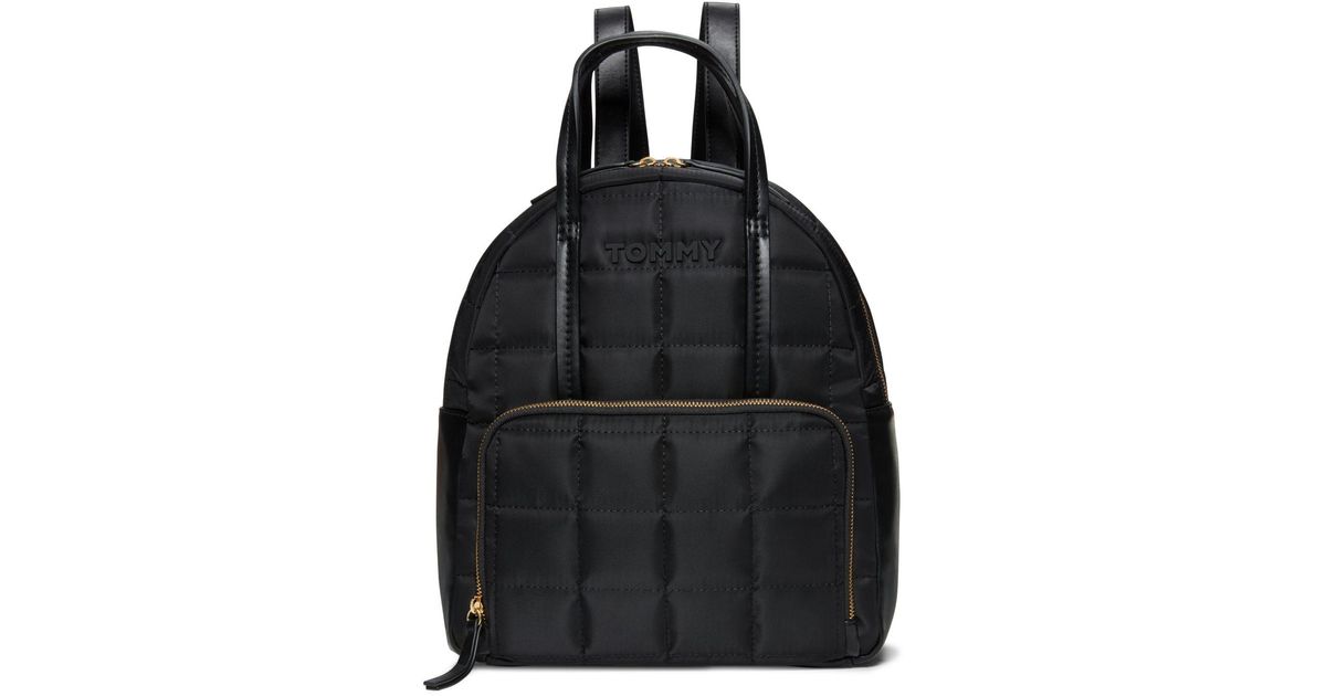 tommy hilfiger charm quilted backpack