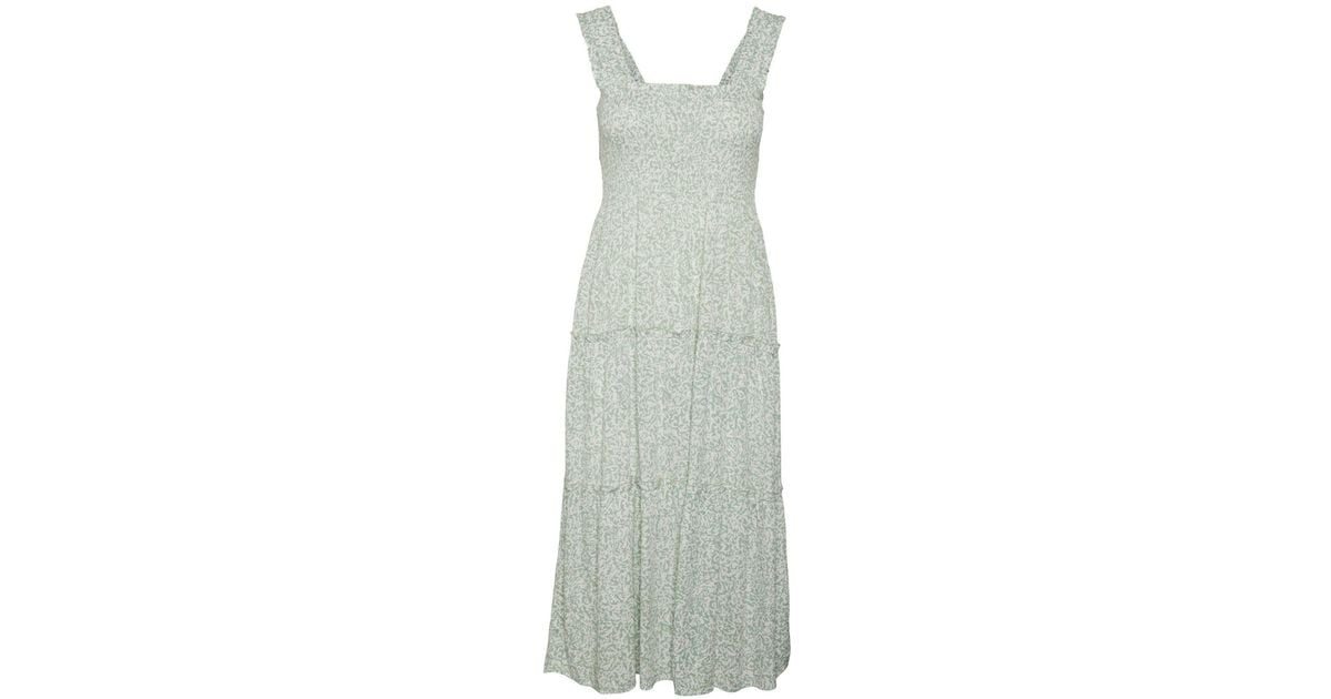Vero Moda Synthetic Jenny Sleeveless Smock Calf Dress in Gray | Lyst