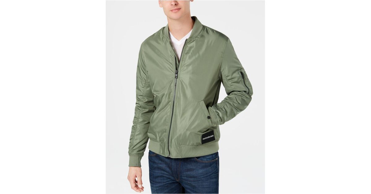 calvin klein nylon bomber jacket