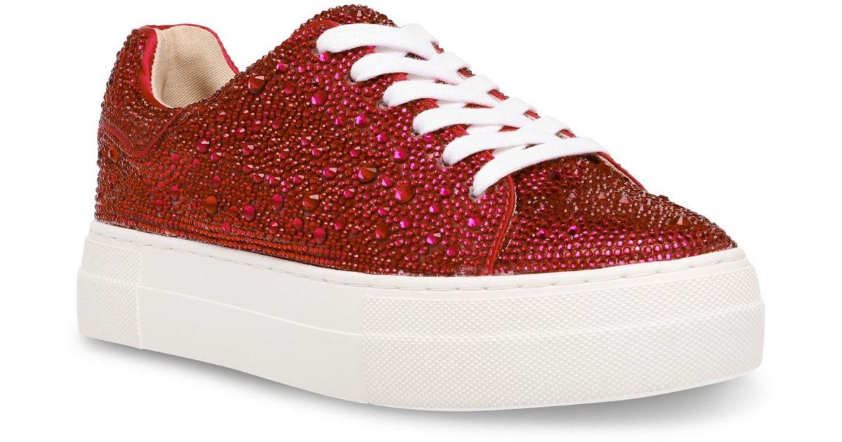 betsey johnson sidny rhinestone platform sneaker