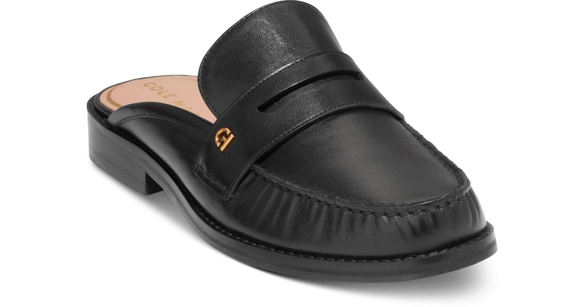 Cole Haan Lux Pinch Penny Mule Flats in Black Lyst