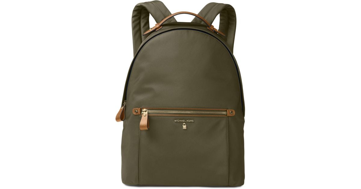 olive green michael kors backpack