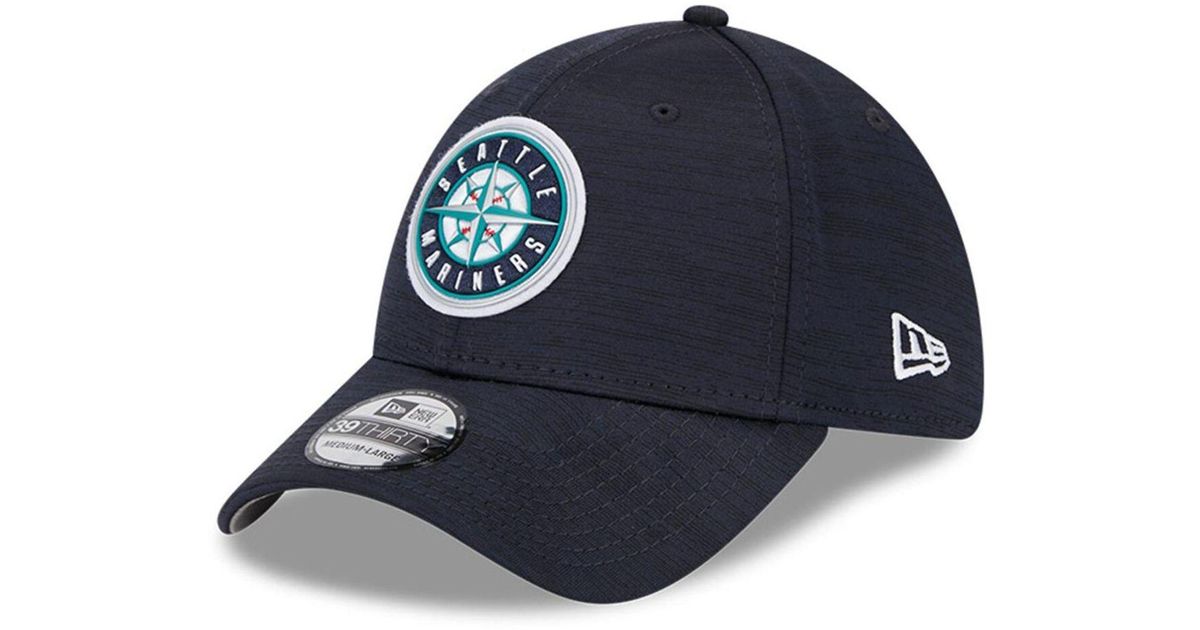 KTZ Navy Seattle Mariners 2023 Clubhouse 39thirty Flex Hat in Blue for