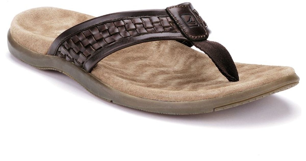 Sperry Top-Sider Men's Largo Thong Sandals in Brown for Men | Lyst