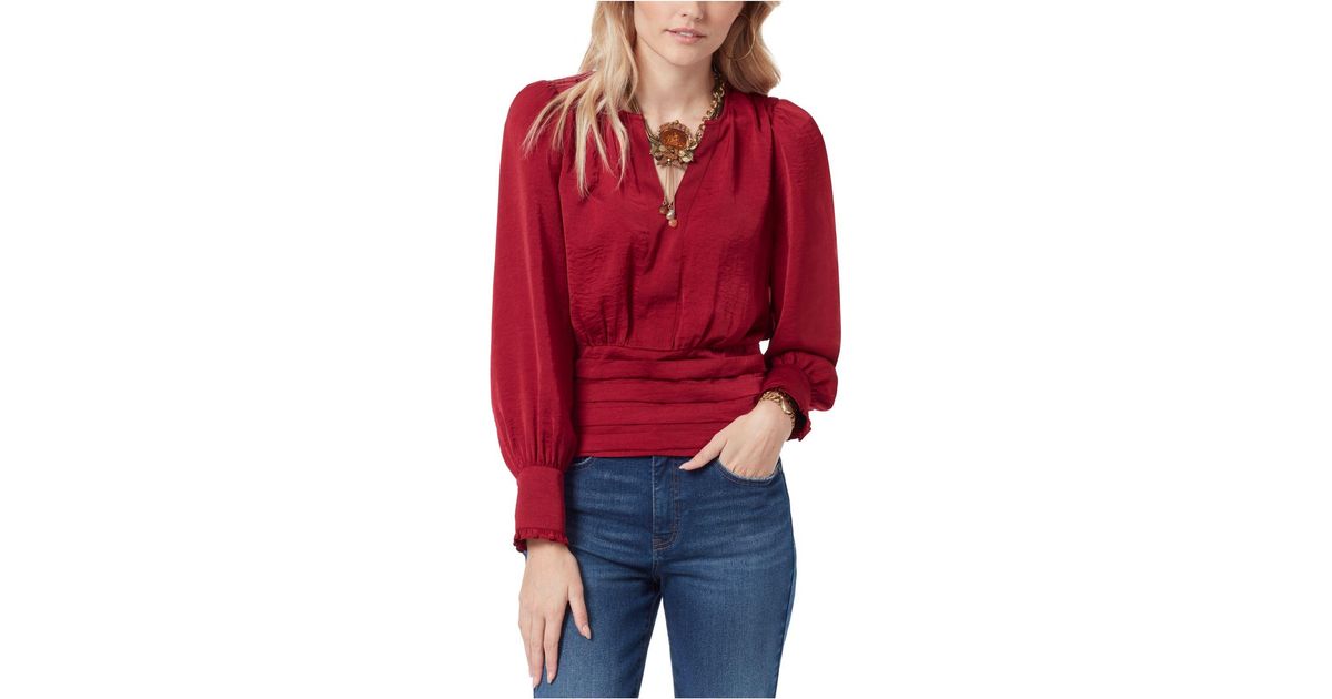 Sam Edelman Edith Shirred shoulder Smocked Top Lyst