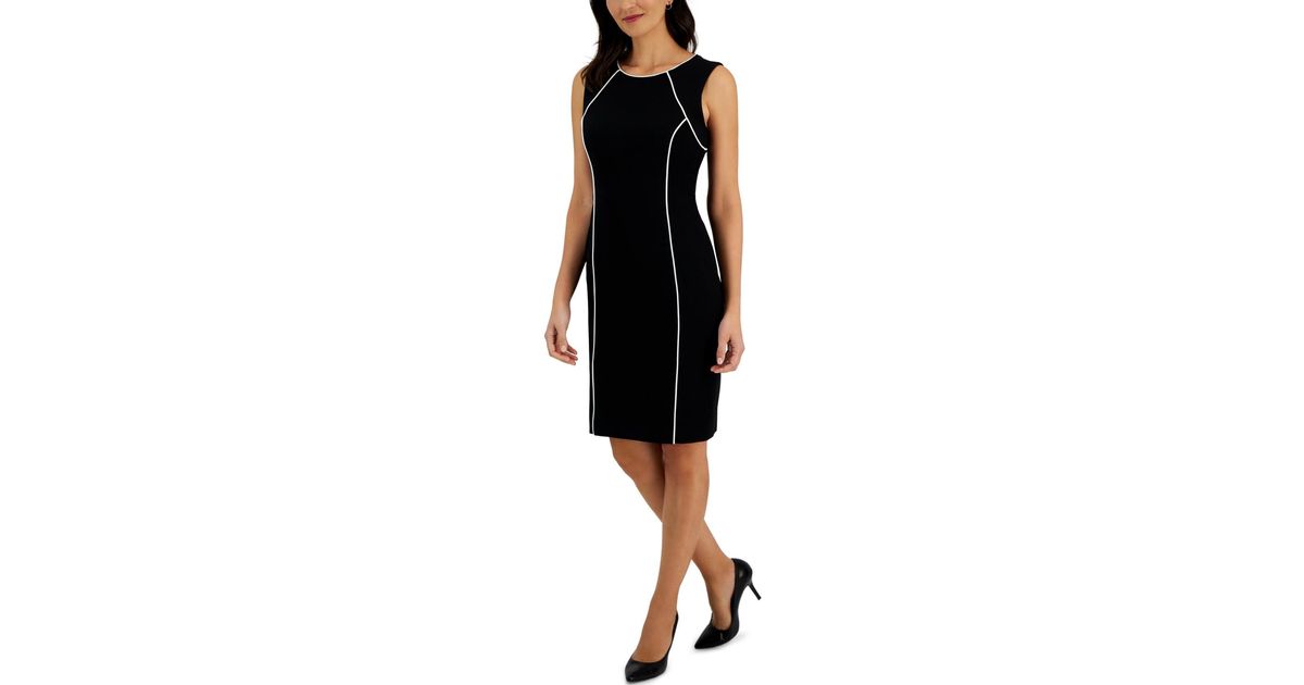 Kasper sleeveless black dress cheap