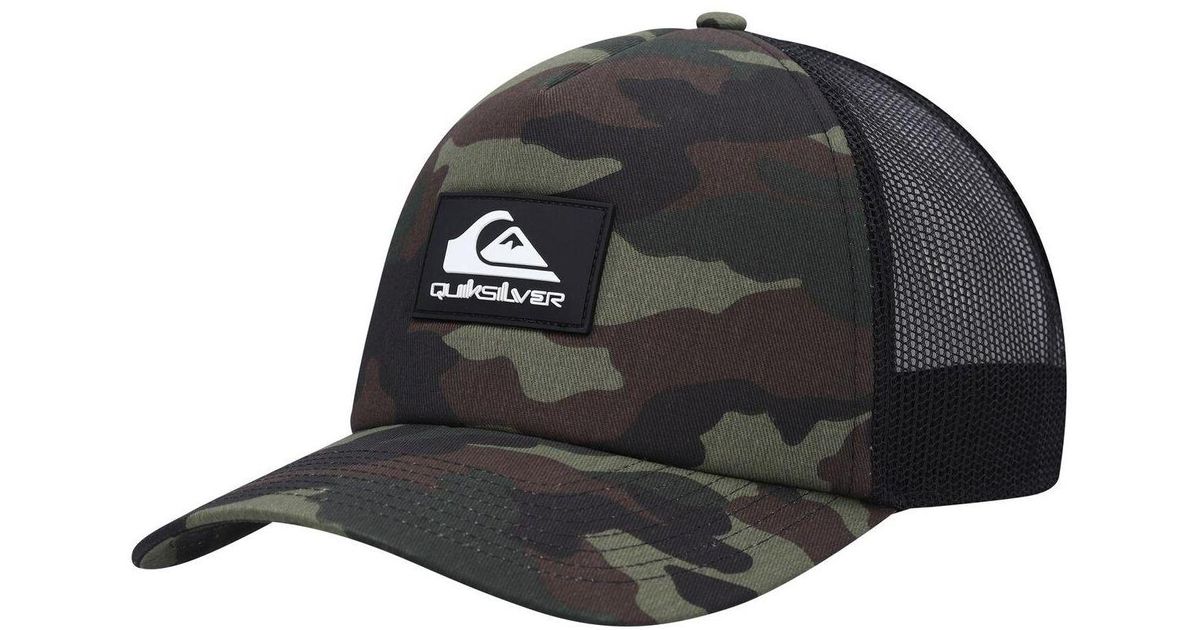 Quiksilver Camo Omnipotent Trucker Snapback Hat in Black for Men Lyst