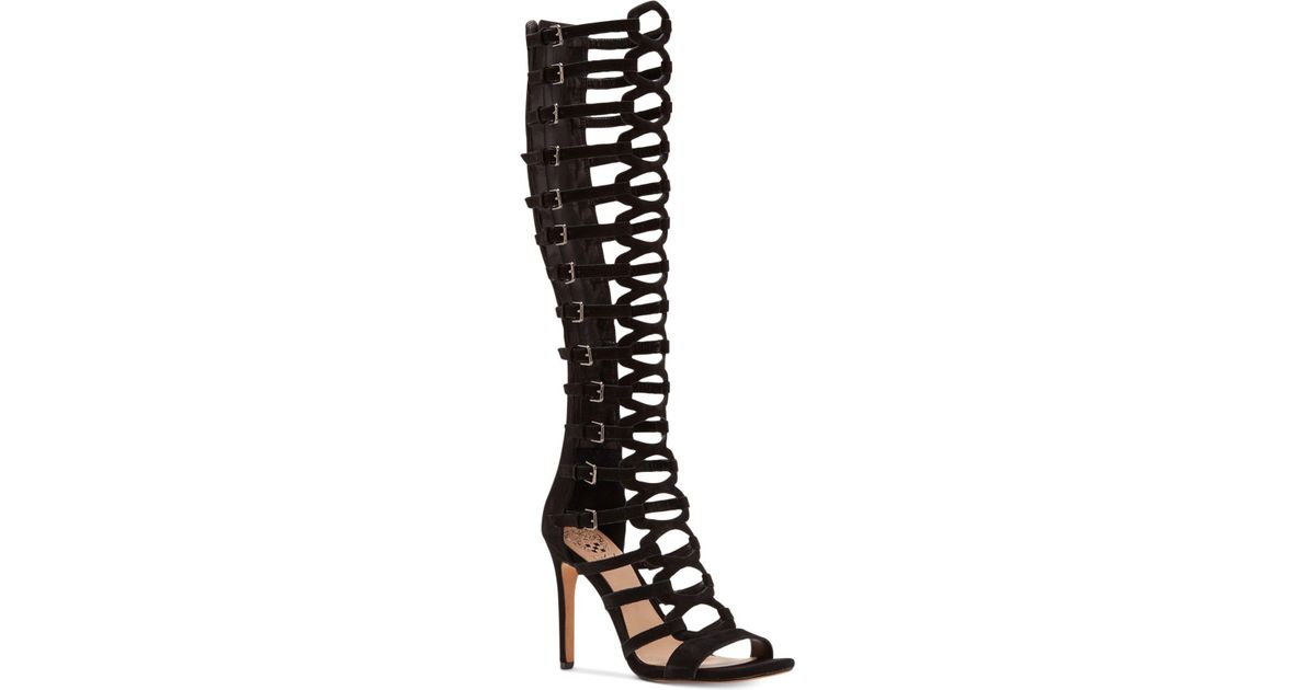 Vince Camuto Chesta Over-the-knee Gladiator Sandals in Black | Lyst