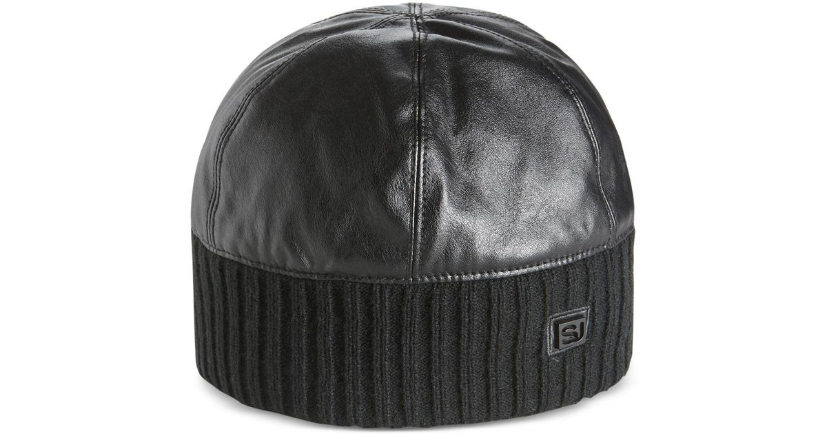Knit Skull Cap in Black for Men 