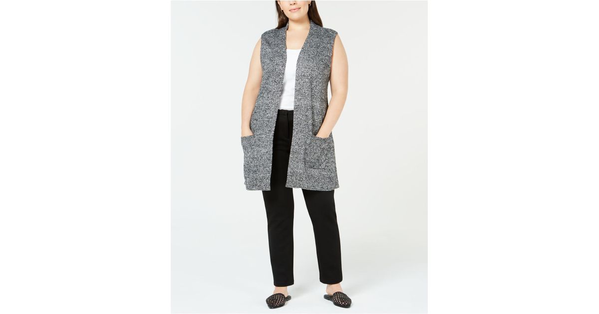 macys plus size vest