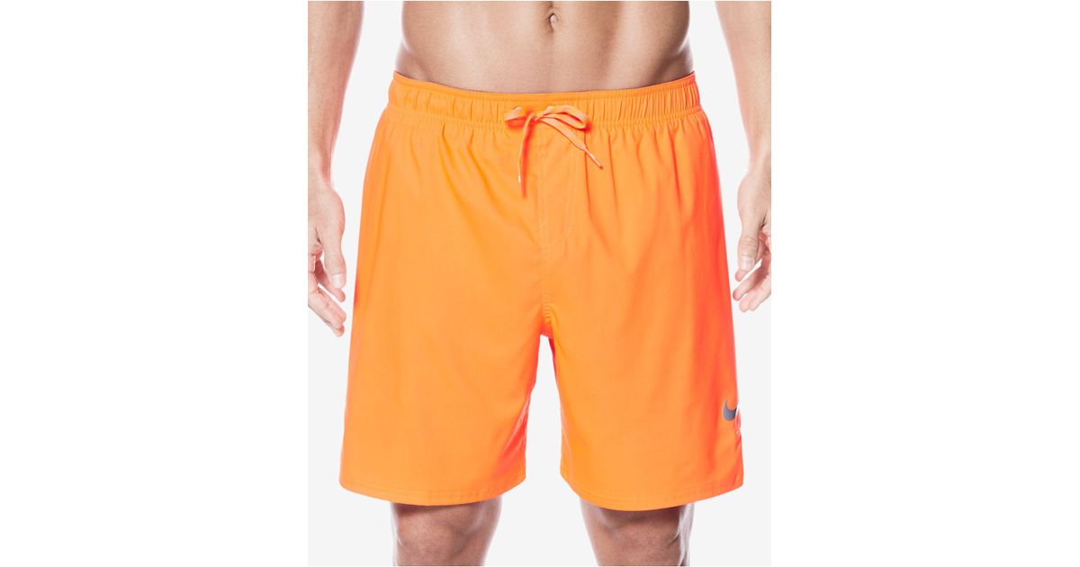 nike orange swim trunks