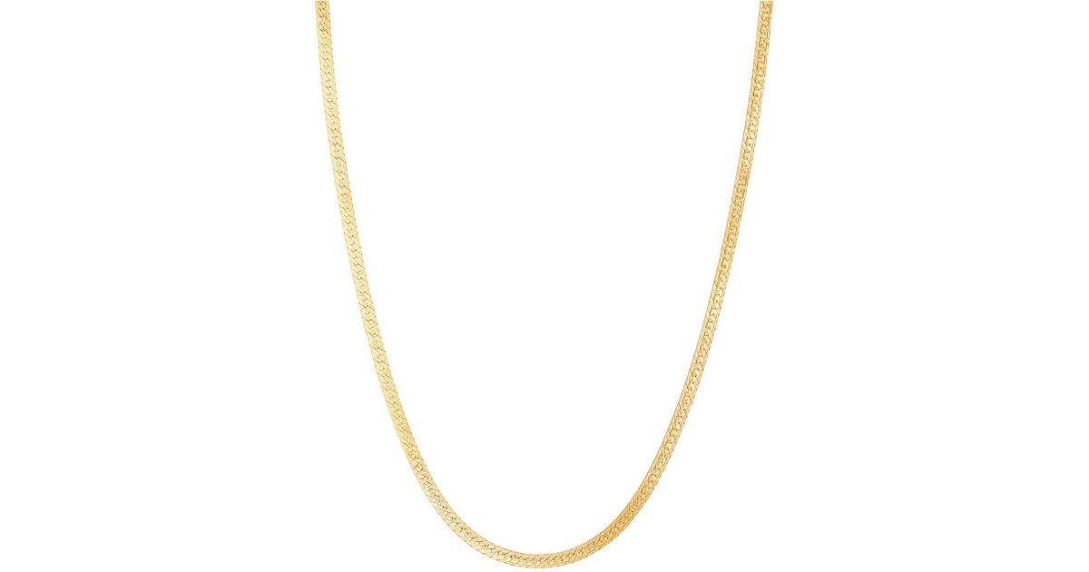 Macy's Reversible Polished & Greek Key Herringbone Link Chain Necklace