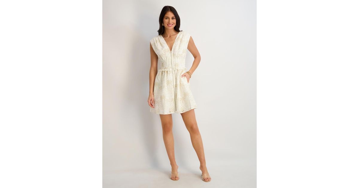 kensie embroidered eyelet dress Embroidered Eyelet Tunic Dress (Women)