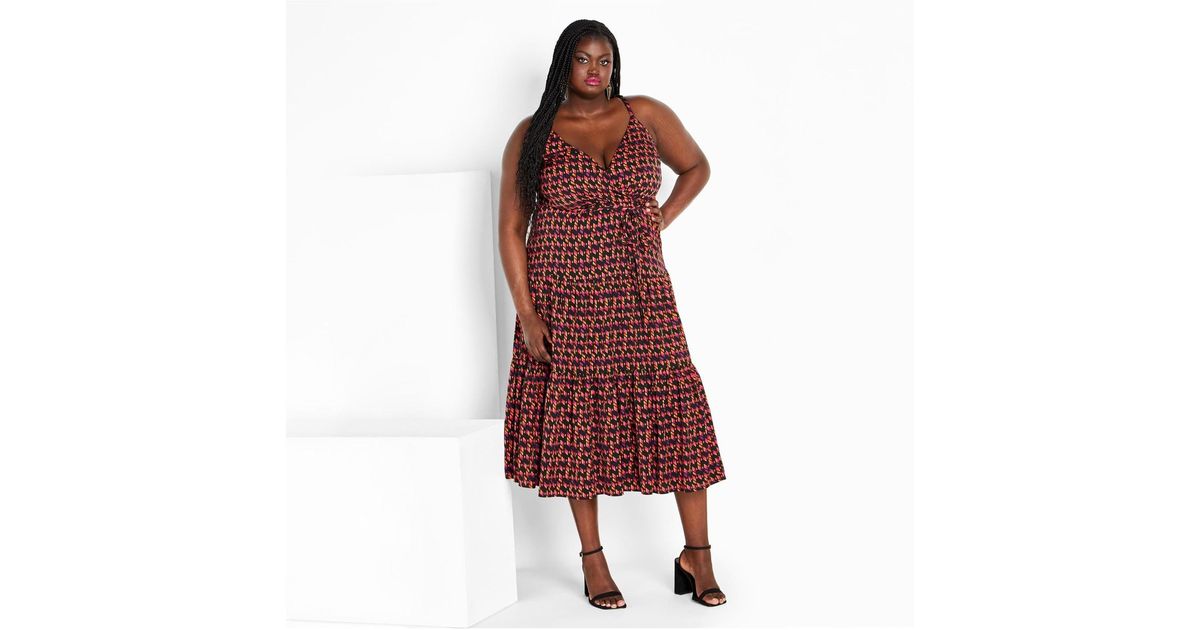 City Chic Plus Size Priya Maxi Dress in Red | Lyst