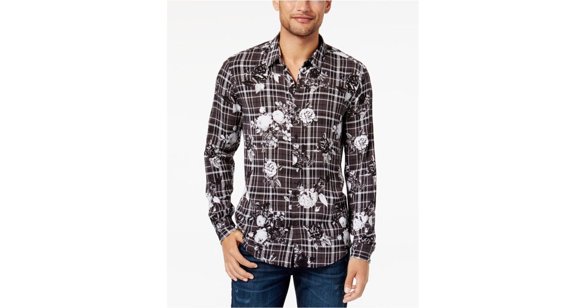 guess plaid shirt