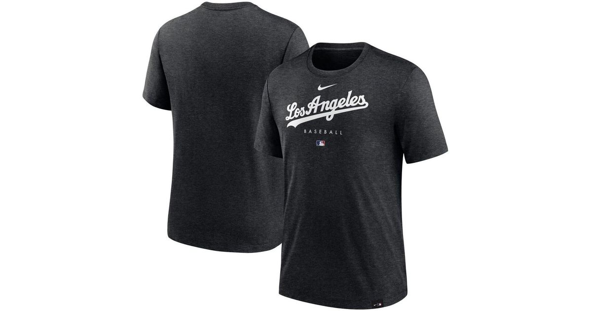 Nike Heather Black Los Angeles Dodgers Authentic Collection Early Work ...