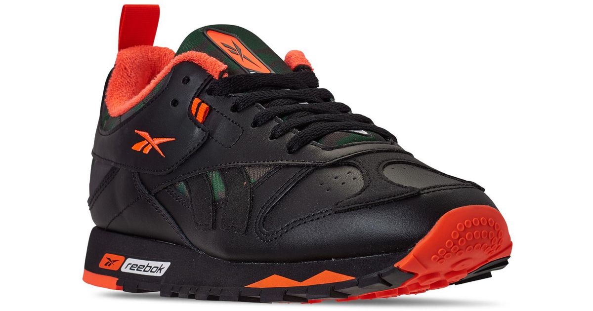 Reebok Classic Leather Rc 1.0 Casual Sneakers From Finish Line in Black/ Orange/Camo (Black) for Men | Lyst