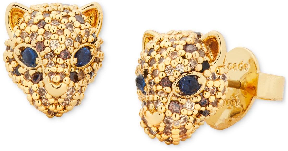 Kate Spade New York Gold-Tone Pave & Mother-of-Pearl Pansy Stud Earrings |  CoolSprings Galleria