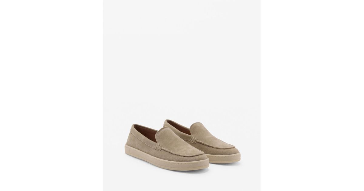 MNG Men\'s Suede Loafers - Suede. SPLIT LEATHER SHOES Split leather shoes - Men | MANGO Niger main image 3