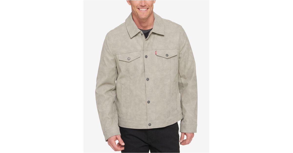 Levi's Men's Suede Trucker Jacket in lt 