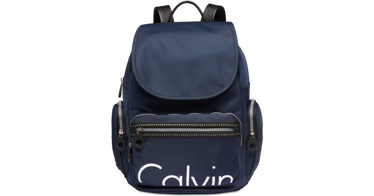 calvin klein nylon signature backpack