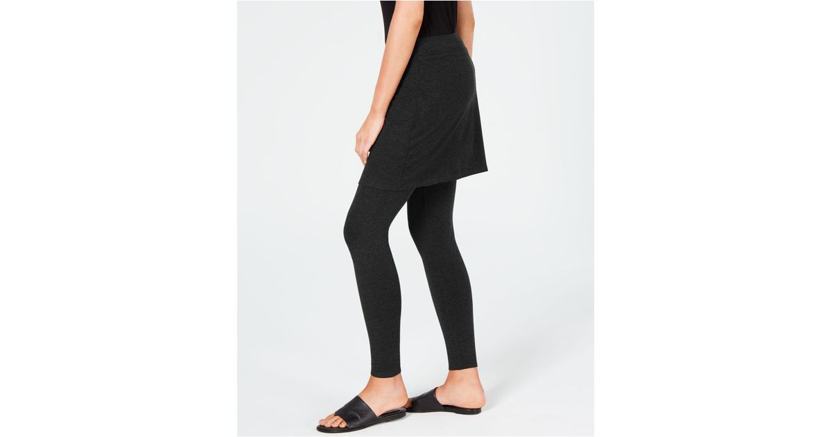 Eileen Fisher Synthetic System Stretch Jersey Knit Skirted Leggings