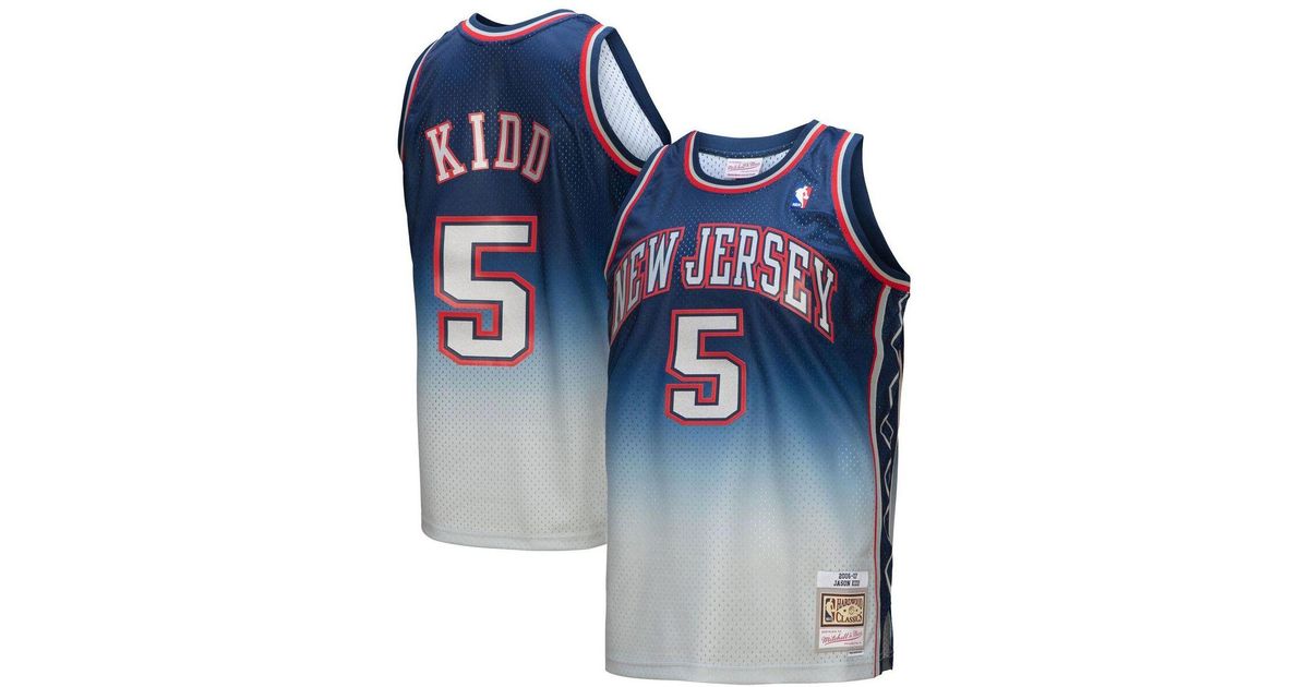 Mitchell & Ness Synthetic Jason Kidd Gray, Blue New Jersey Nets 2006/07
