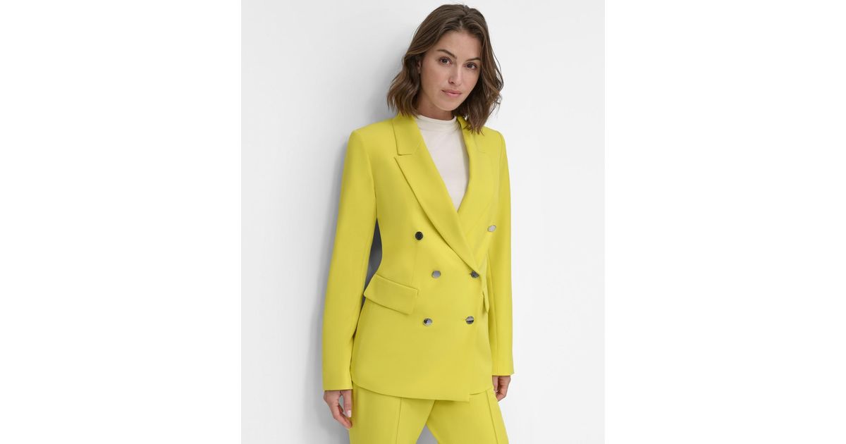 Double-Breasted Blazer Jacket BUSHWICK BYMANYC ® New York Neon Yellow