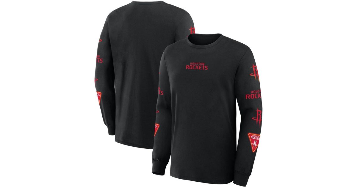 Houston Rockets Dress Fanatics Houston Rockets Jump Higher Legacy Long-sleeve T-shirt in ...