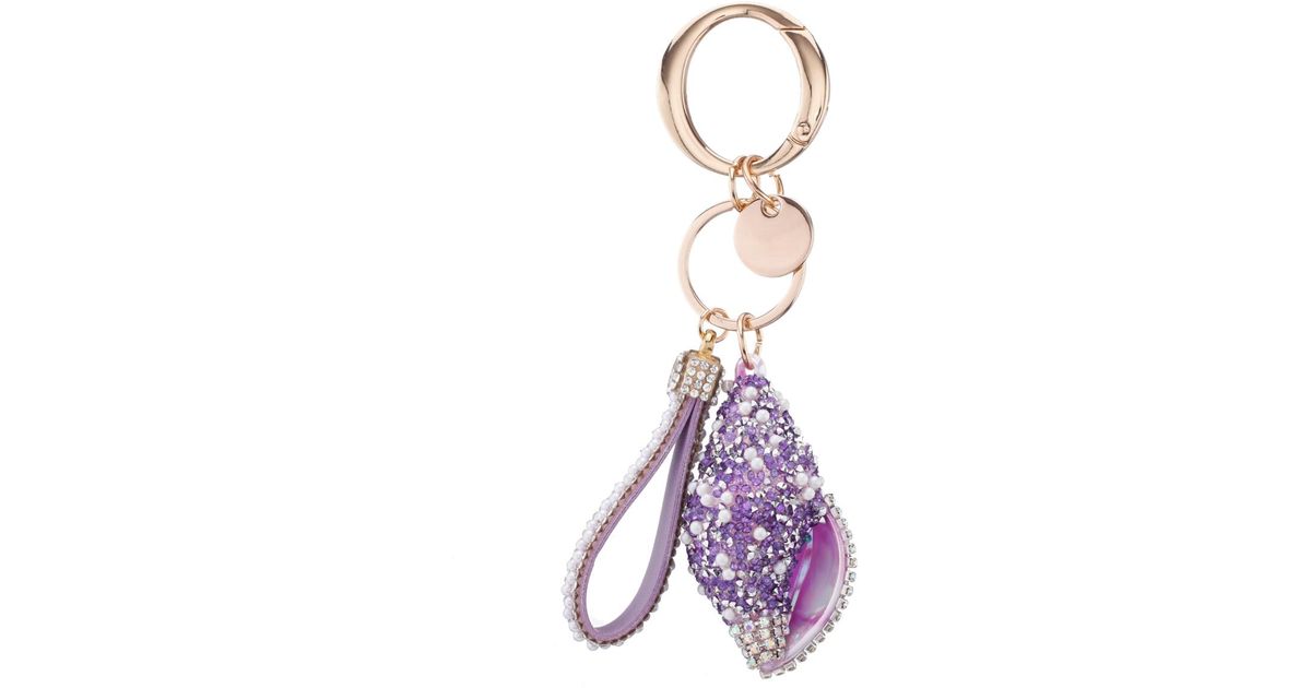 Coach Shell Charm Nina Crystal Cultivated Pearl Conch Shell Bag Charm in Purple | Lyst