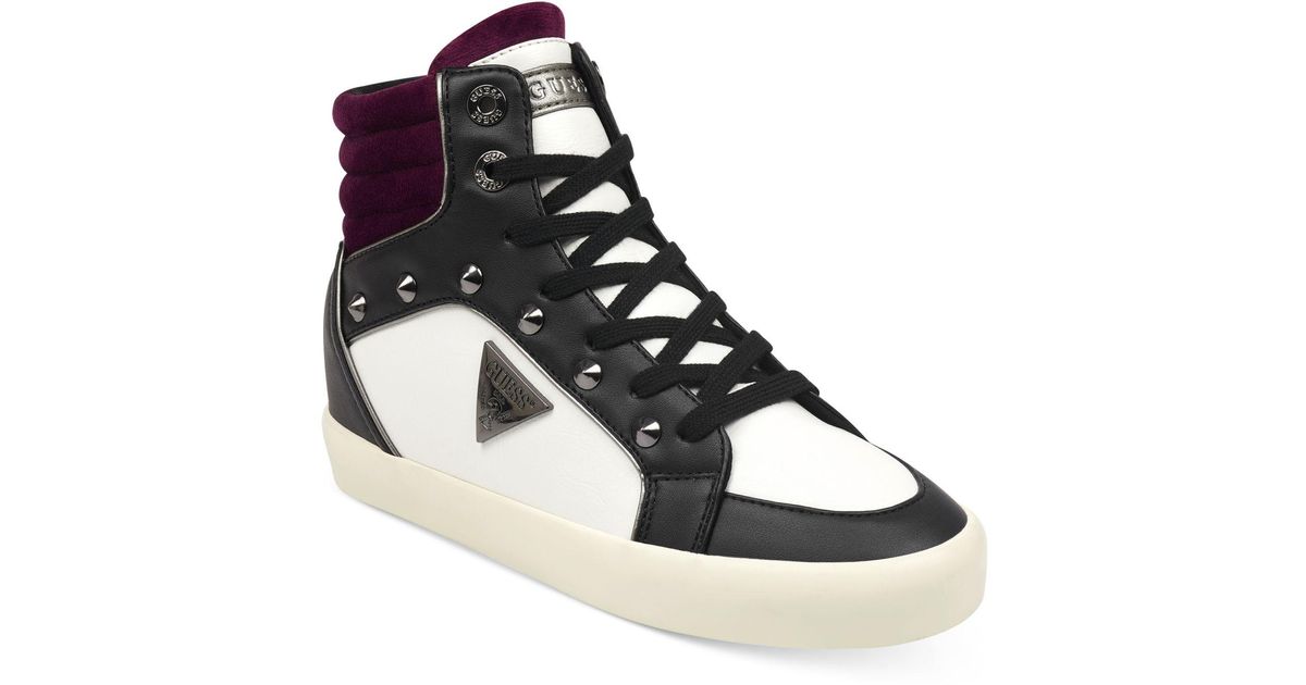 guess black high top sneakers
