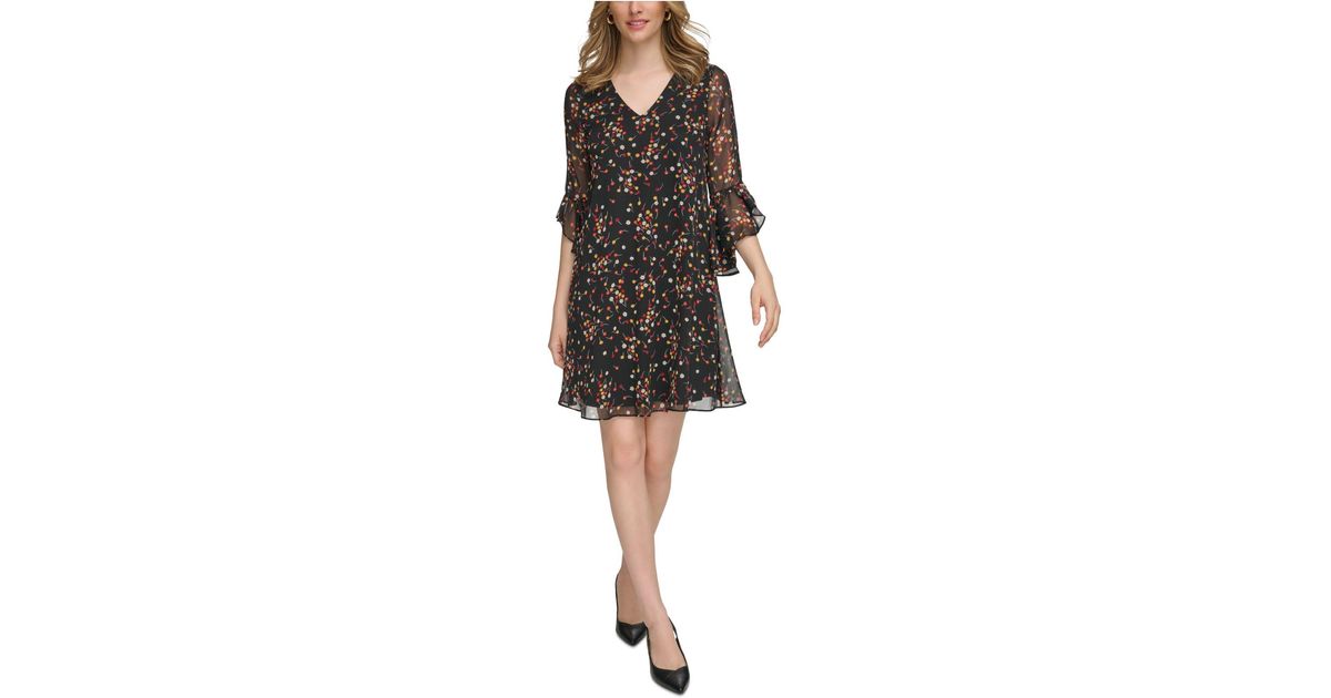 Calvin klein top floral shift dress
