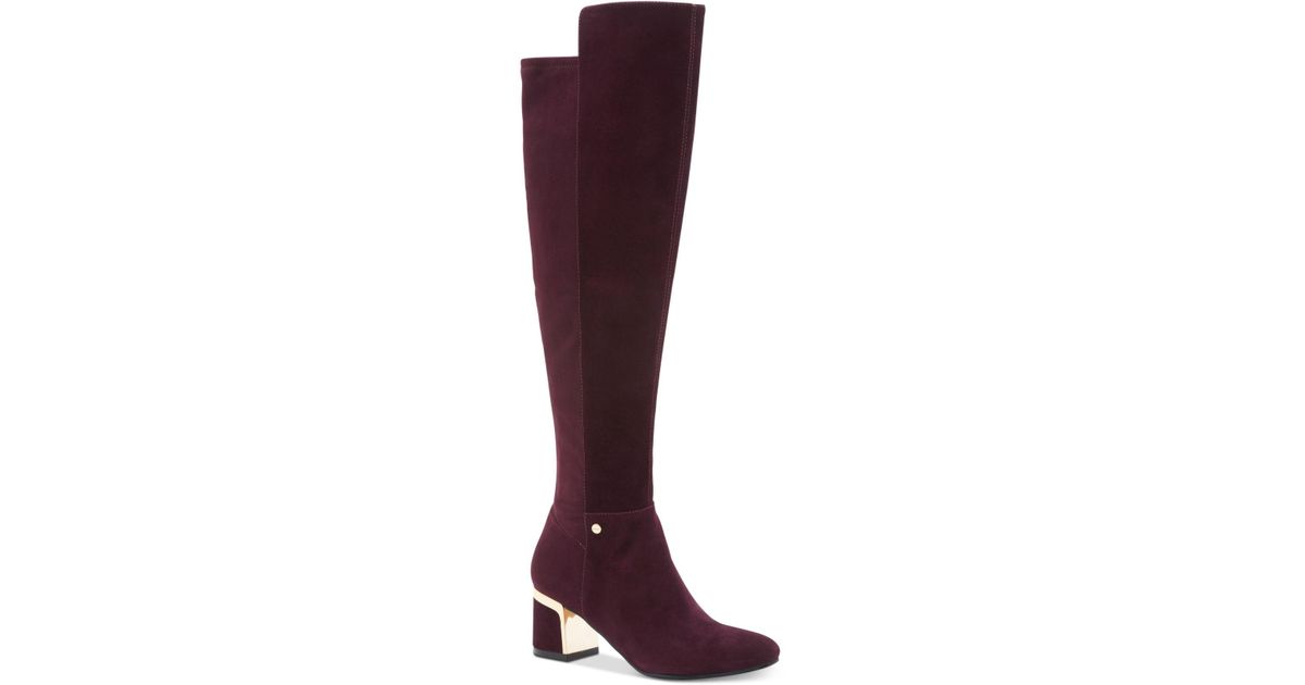 macys burgundy boots