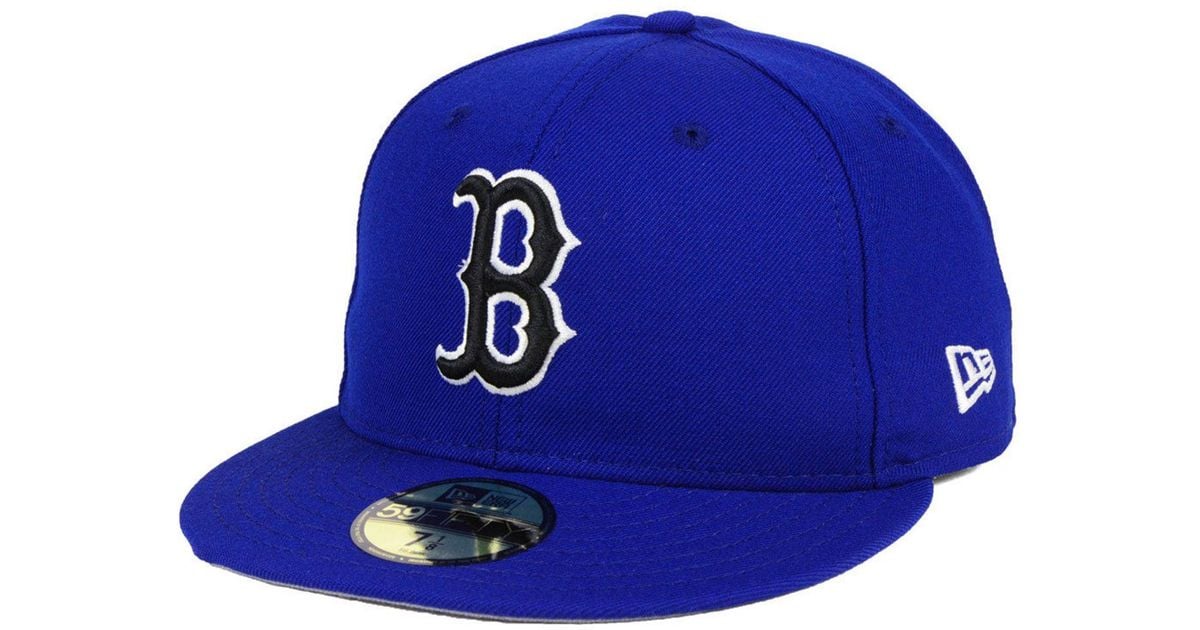 blue boston hat