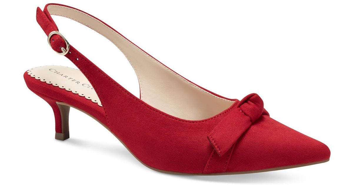 Charter Club Giavanna Slingback Pumps, Created For Macy's in Red Lyst