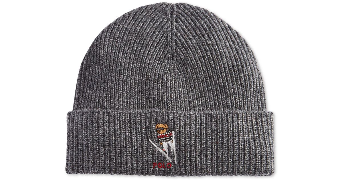 gray polo beanie