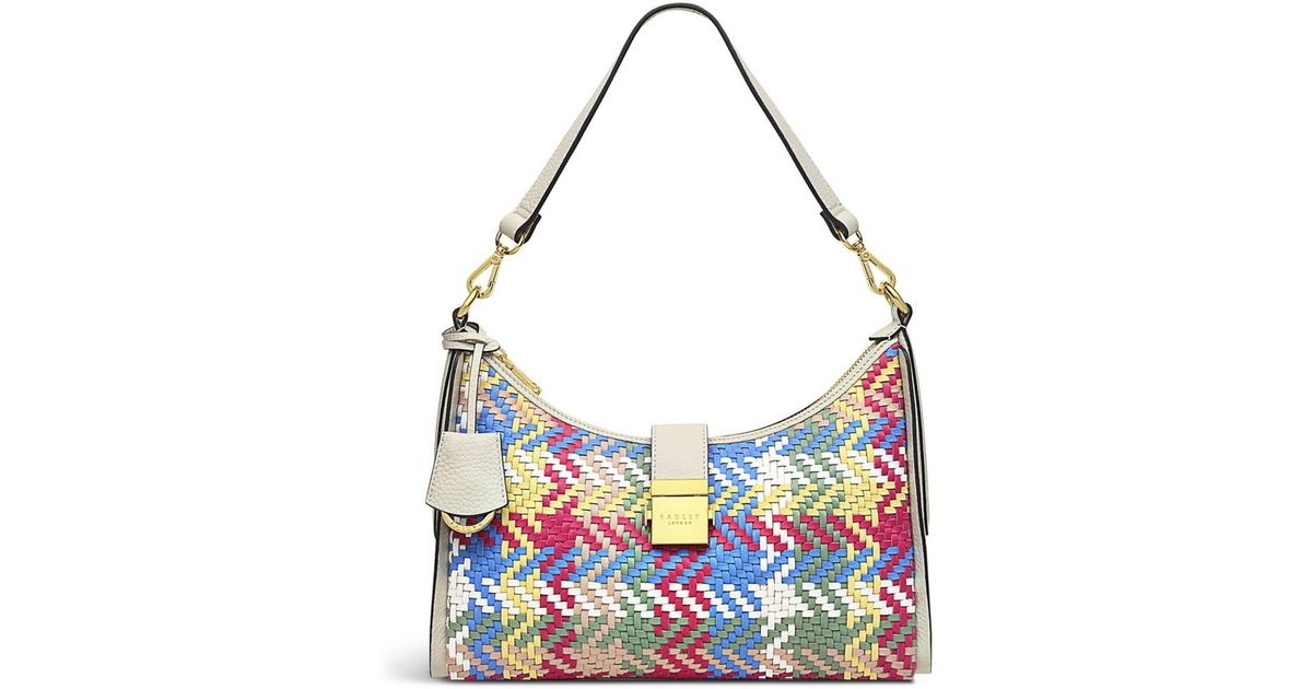 Radley Sloane Street Weave Medium Zip Top Shoulder Bag in Blue Lyst